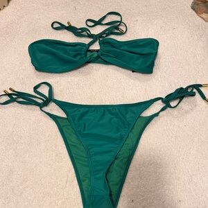 Nasty Gal Emerald Green Bikini Set